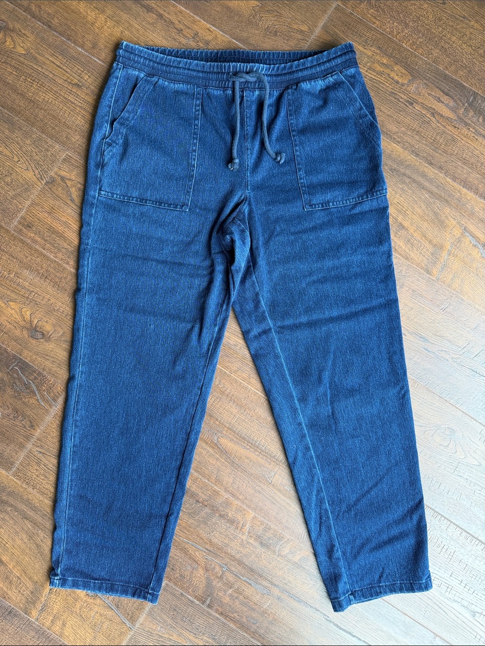 Denim&Co Indigo Elastic Waist Cropped Jeggings